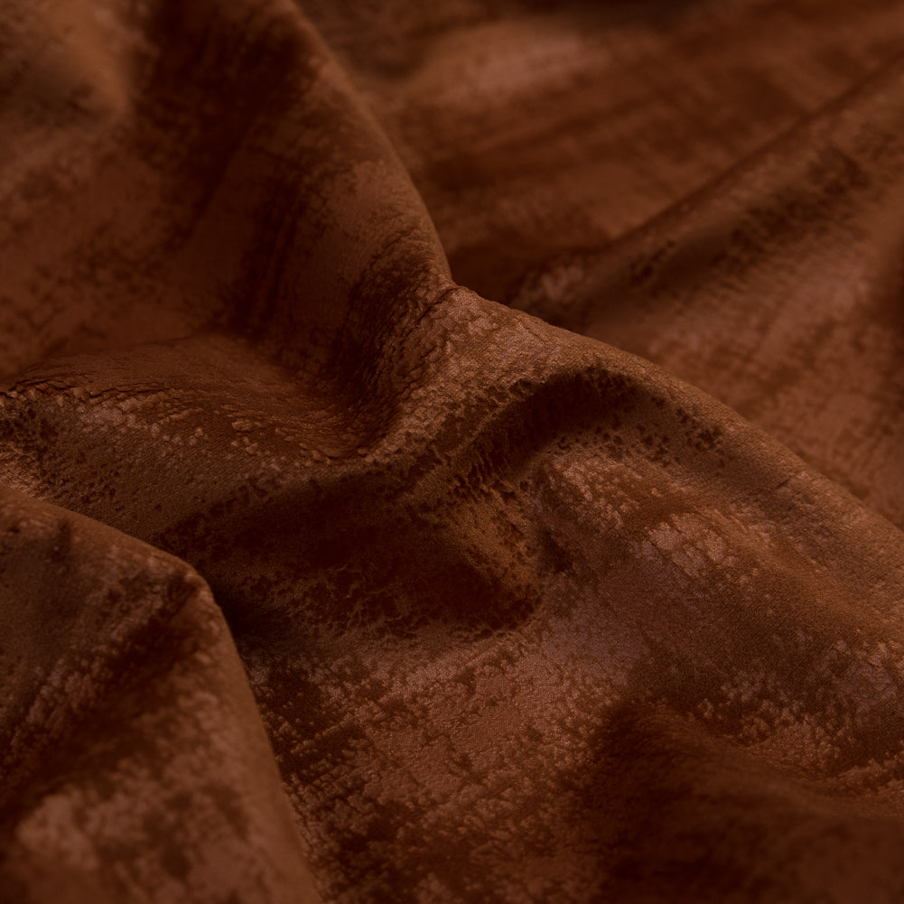 Embossed Textured Velvet - Saffron - British Imported Detail