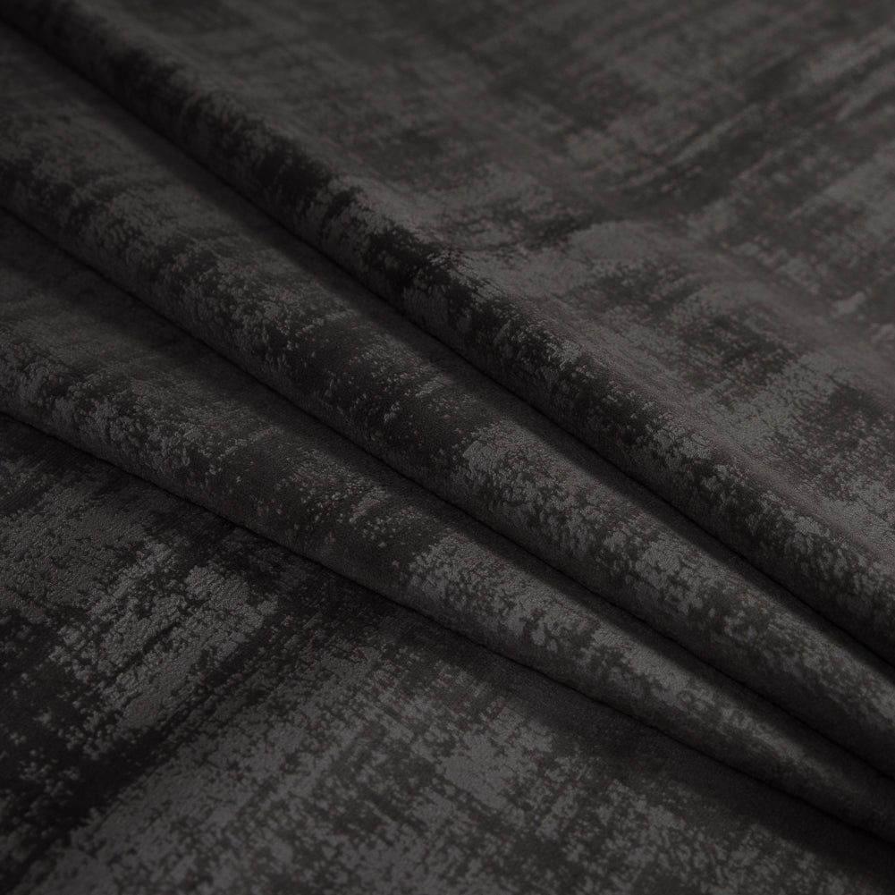 Embossed Textured Velvet - Slate - British Imported Folded