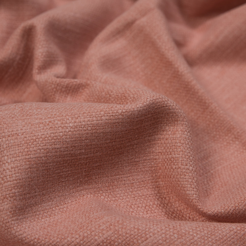 Polyester and Cotton Woven - Coral - British Imported Detail