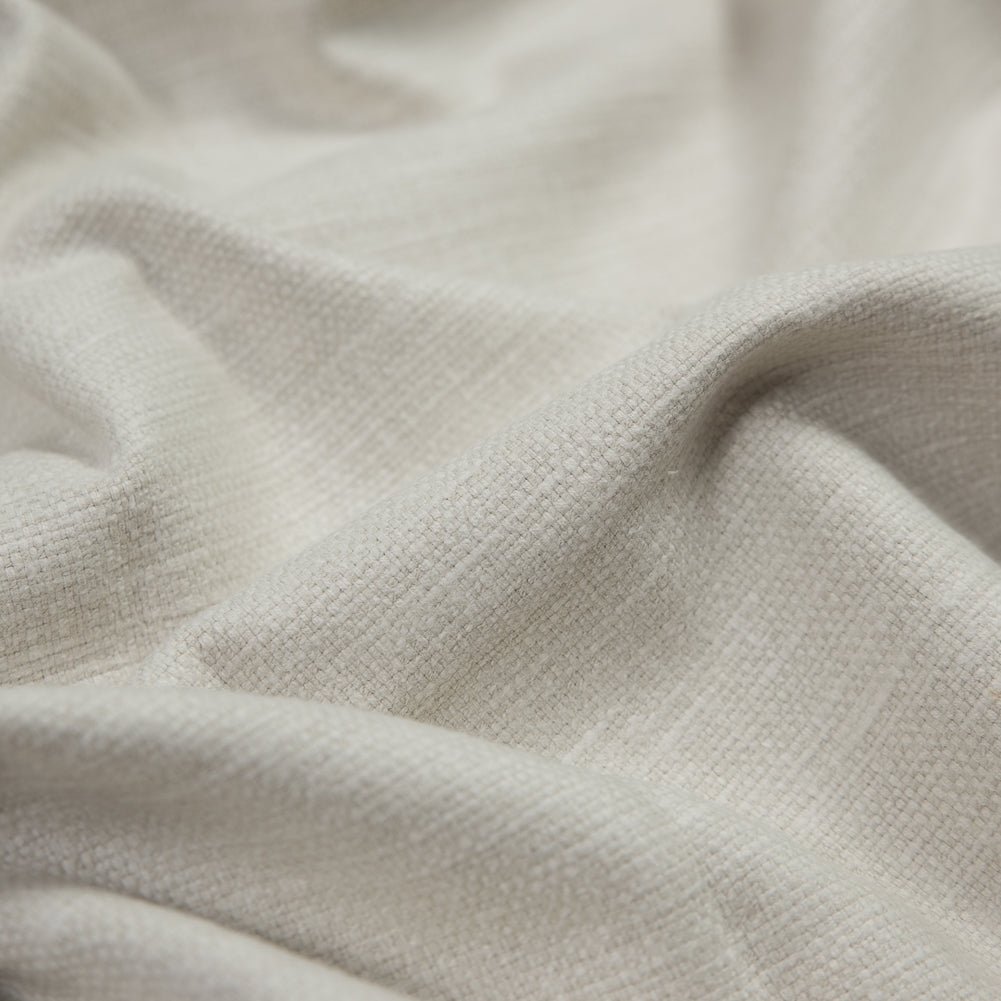 Polyester and Cotton Woven - Oyster - British Imported Detail