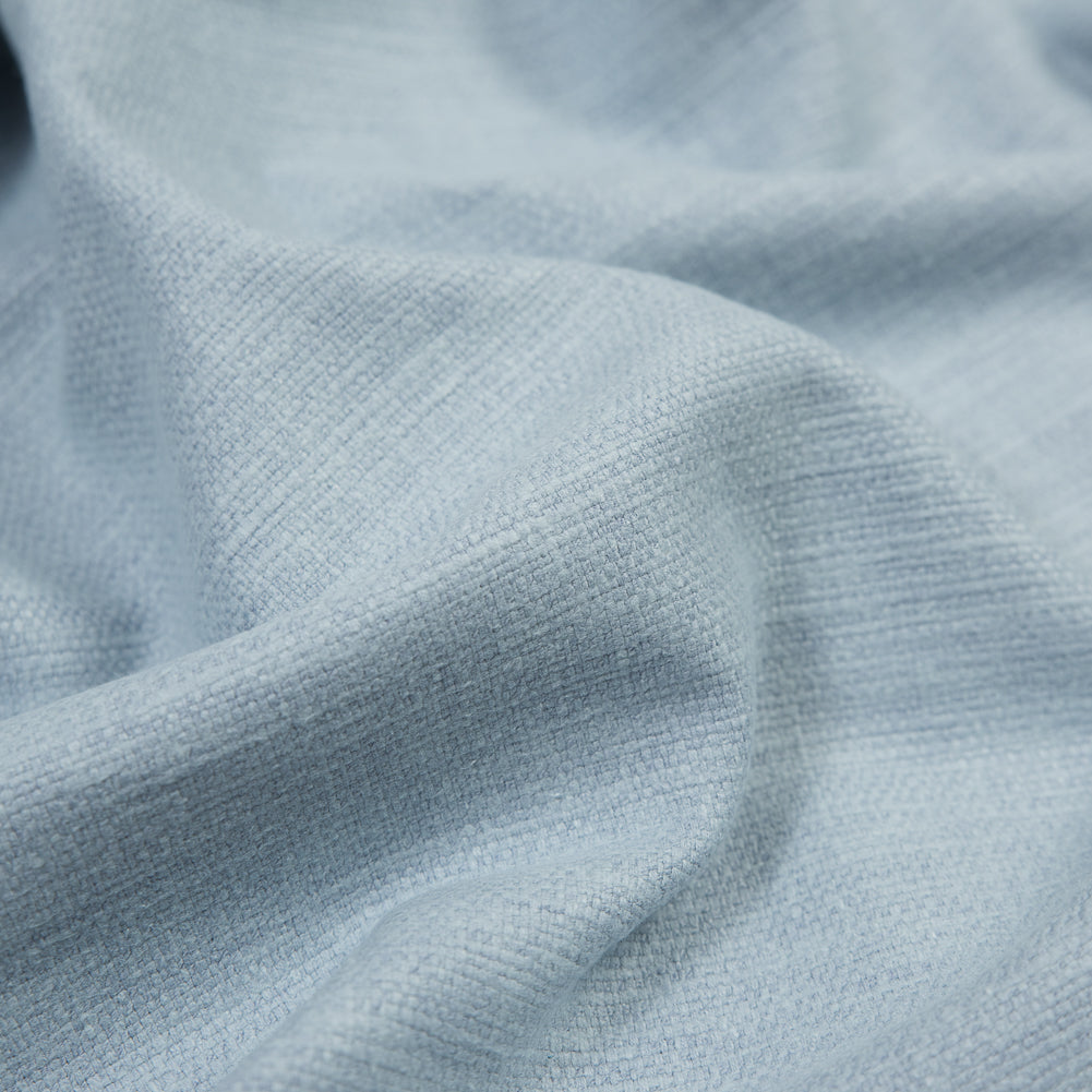 Polyester and Cotton Woven - Powder Blue - British Imported Detail