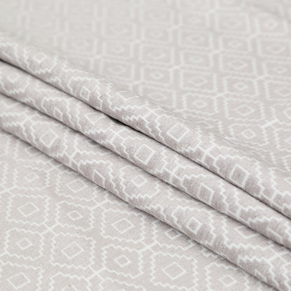 Chenille Jacquard - Dove Diamond Geometric - British Imported