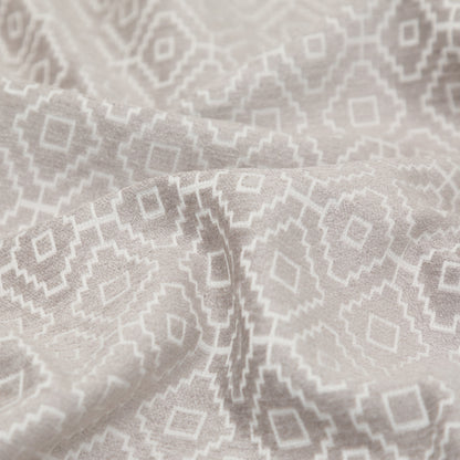 Chenille Jacquard - Dove Diamond Geometric - British Imported