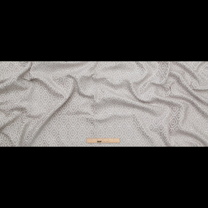 Chenille Jacquard - Dove Diamond Geometric - British Imported