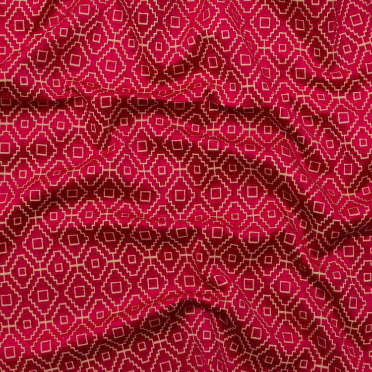 template--25130090922057__main-Chenille Jacquard - Raspberry Diamond Geometric - British Imported