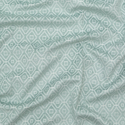 Chenille Jacquard - Spa Diamond Geometric - British Imported