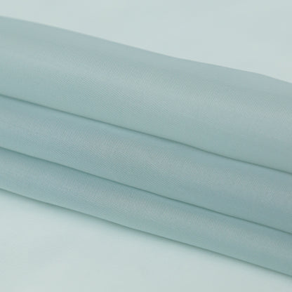 Smooth Drapery Sheers Fabric - Aqua - British Imported Folded