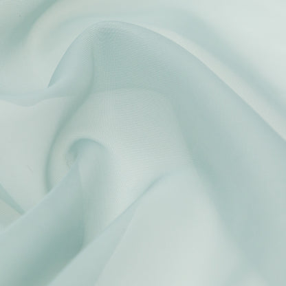 Smooth Drapery Sheers Fabric - Aqua - British Imported Detail