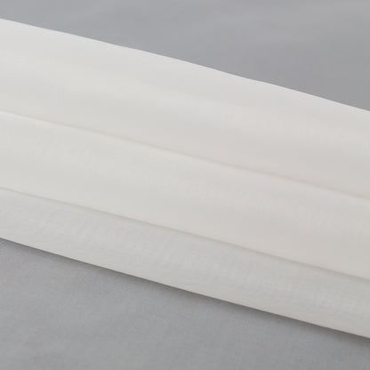 Smooth Drapery Sheers Fabric - Ivory - British Imported Folded