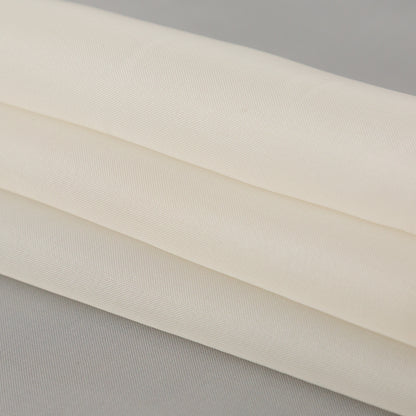 Smooth Drapery Sheers Fabric - Oyster - British Imported Folded
