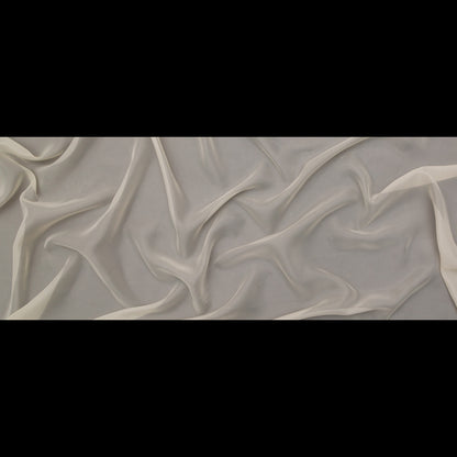 Smooth Drapery Sheers Fabric - Oyster - British Imported Full