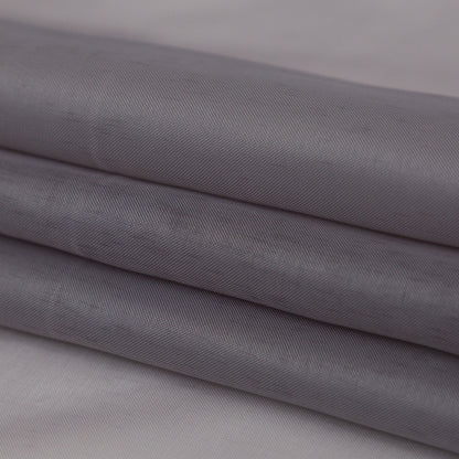 Smooth Drapery Sheers Fabric - Smoke - British Imported Folded
