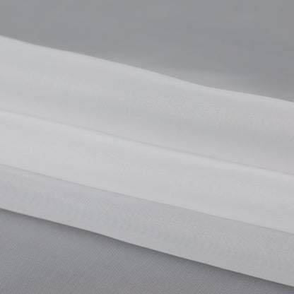 Smooth Drapery Sheers Fabric - Snow - British Imported Folded