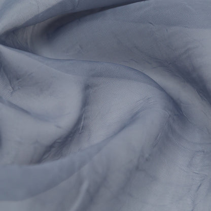 Wrinkled Drapery Sheer Fabric - Denim - British Imported Detail