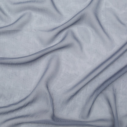 Wrinkled Drapery Sheer Fabric - Denim - British Imported