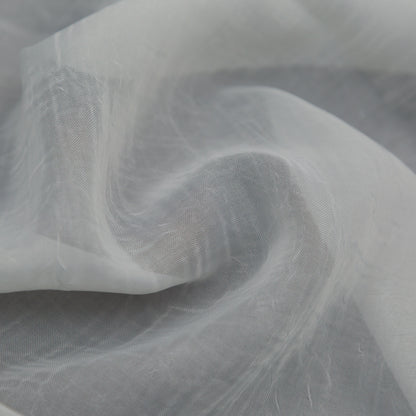 Wrinkled Drapery Sheer Fabric - Dove - British Imported Detail