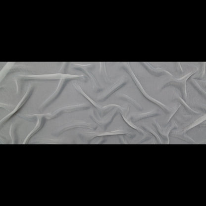 Wrinkled Drapery Sheer Fabric - Dove - British Imported Full