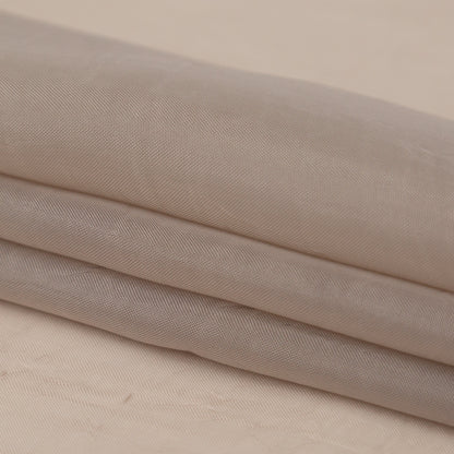 Wrinkled Drapery Sheer Fabric - Fawn - British Imported Folded