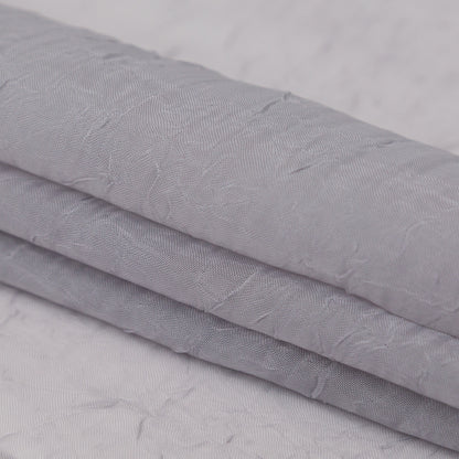 Wrinkled Drapery Sheer Fabric - Fog - British Imported Folded