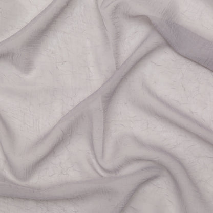 Wrinkled Drapery Sheer Fabric - Fog - British Imported