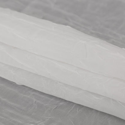 Wrinkled Drapery Sheer Fabric - Ivory - British Imported Folded