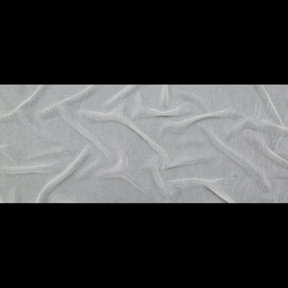 Wrinkled Drapery Sheer Fabric - Ivory - British Imported Full