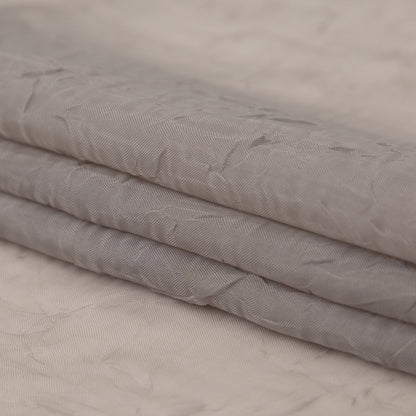 Wrinkled Drapery Sheer Fabric - Otter - British Imported Folded