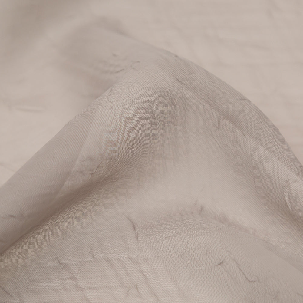 Wrinkled Drapery Sheer Fabric - Otter - British Imported Detail
