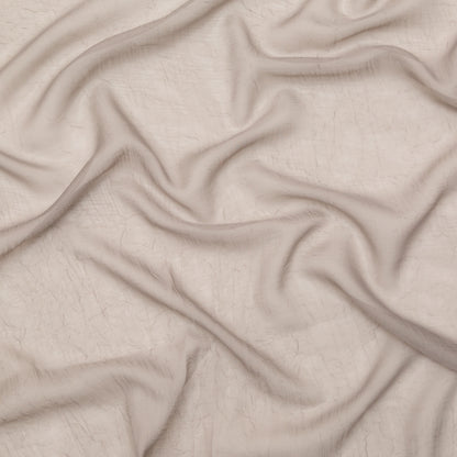 Wrinkled Drapery Sheer Fabric - Otter - British Imported