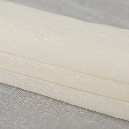 Wrinkled Drapery Sheer Fabric - Oyster - British Imported Folded