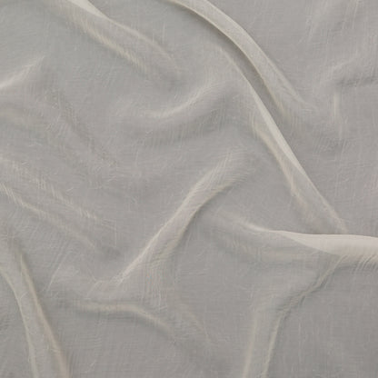 Wrinkled Drapery Sheer Fabric - Oyster - British Imported