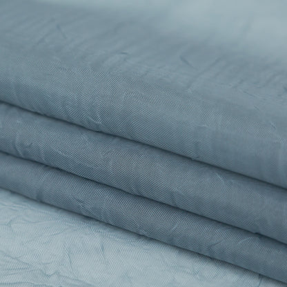 Wrinkled Drapery Sheer Fabric - River - British Imported Folded