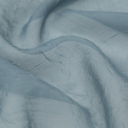 Wrinkled Drapery Sheer Fabric - River - British Imported Detail