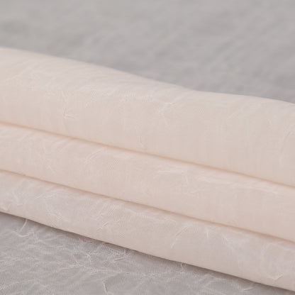 Wrinkled Drapery Sheer Fabric - Shell - British Imported Folded