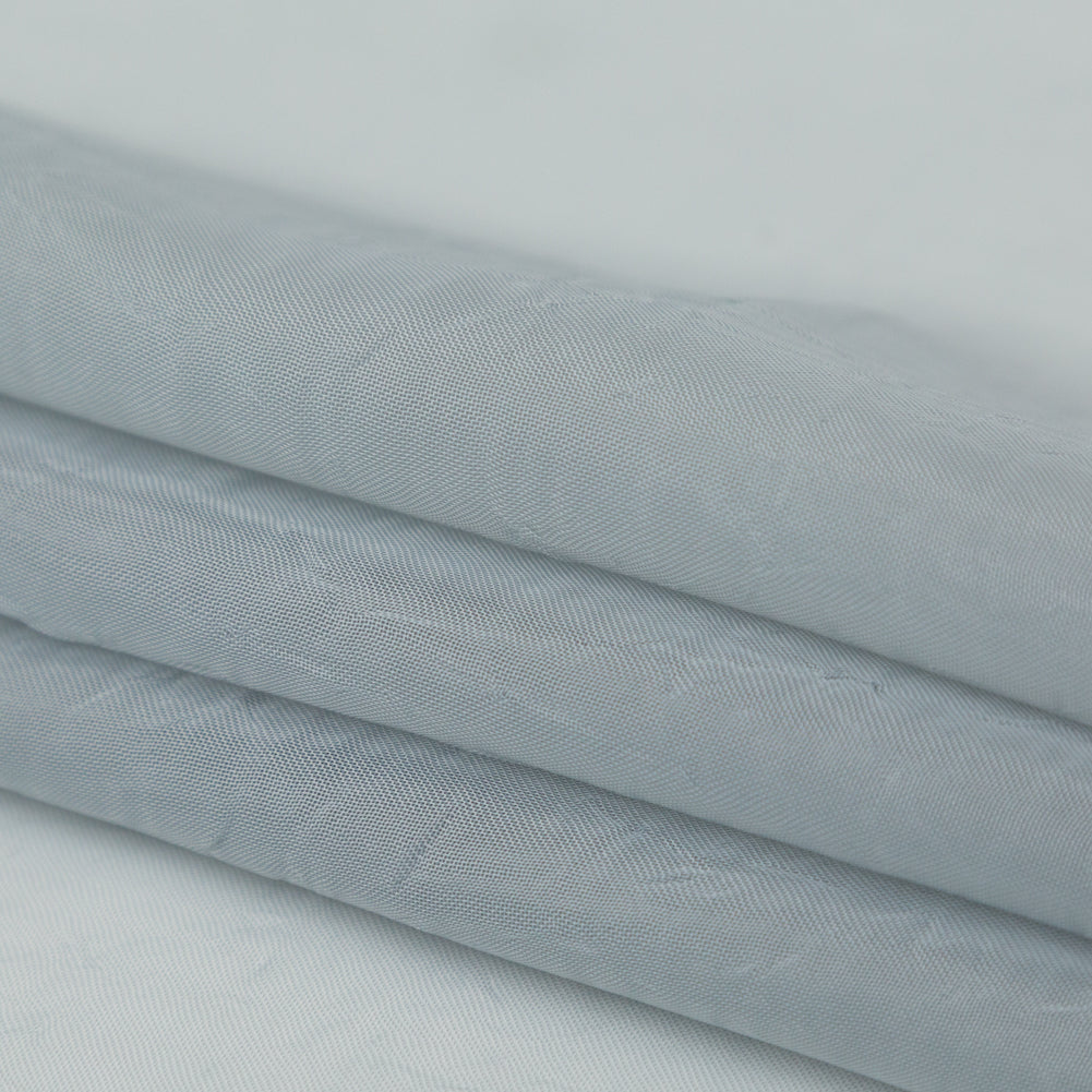 Wrinkled Drapery Sheer Fabric - Sky - British Imported Folded