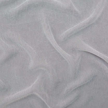 Wrinkled Drapery Sheer Fabric - Snow - British Imported