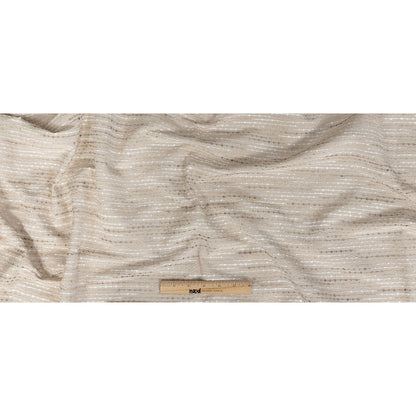 Drapery Faille with Raised Woven Stripes - Oyster British Imported Full