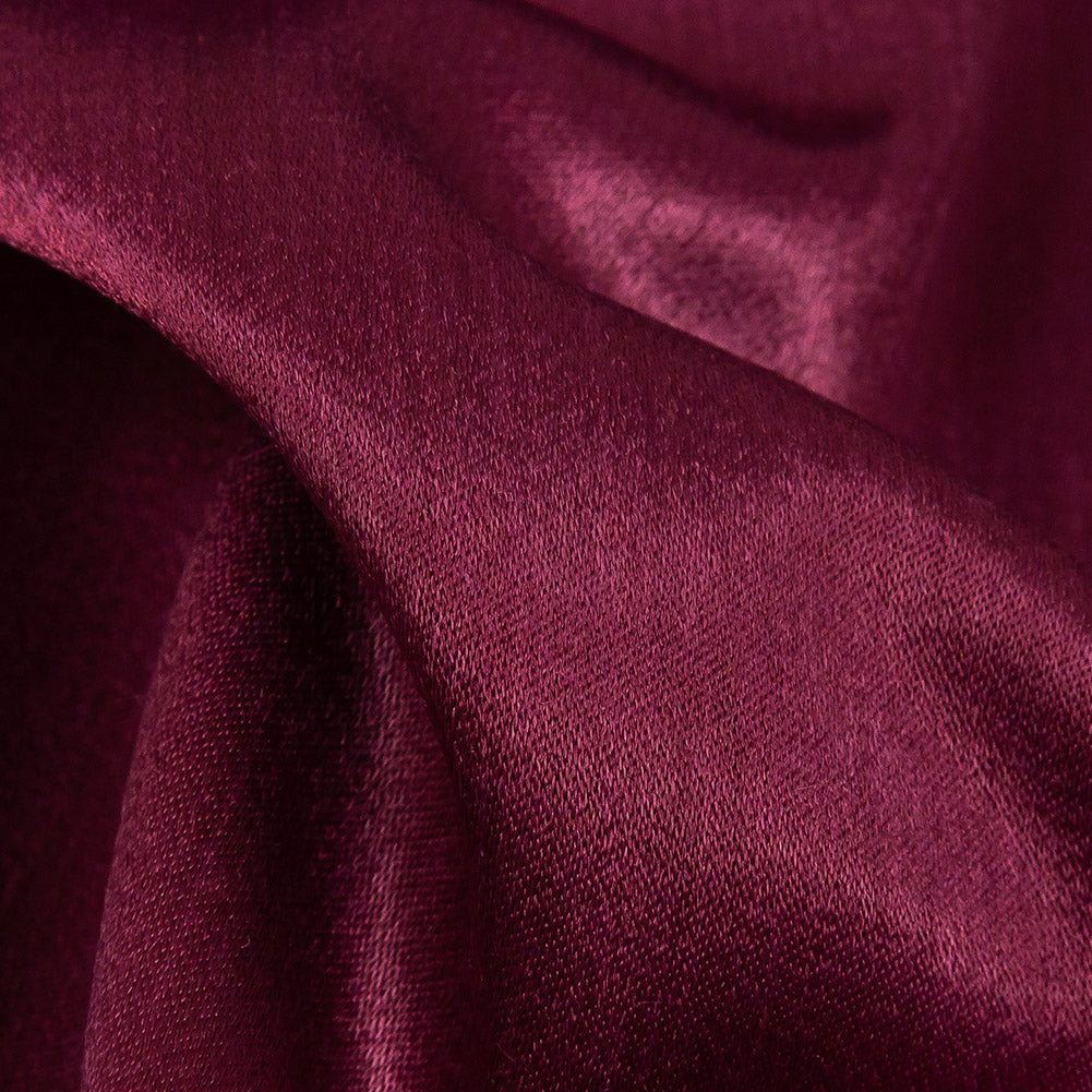 Home Decor Polyester Satin - Berry - British Imported Detail