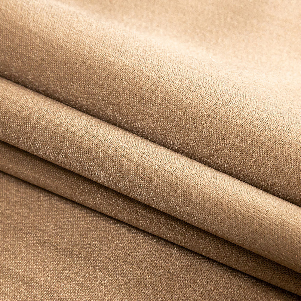 Home Decor Polyester Satin - Caramel - British Imported Folded