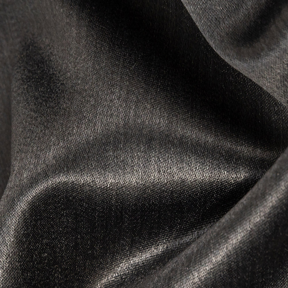 Home Decor Polyester Satin - Charcoal - British Imported Detail