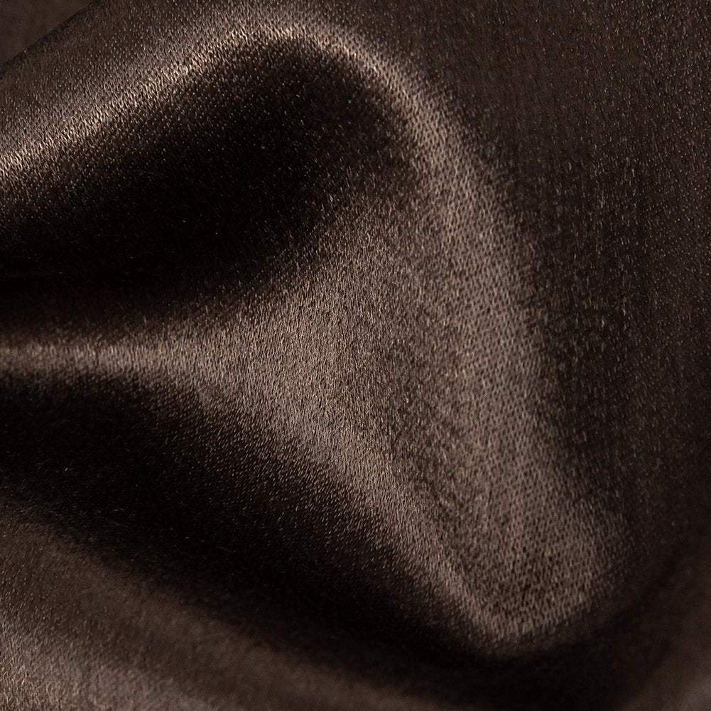 Home Decor Polyester Satin - Espresso - British Imported Detail