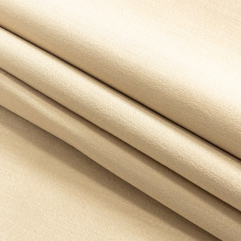 Home Decor Polyester Satin - Oyster - British Imported Folded