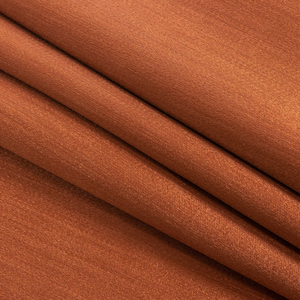 Home Decor Polyester Satin - Rust - British Imported Folded