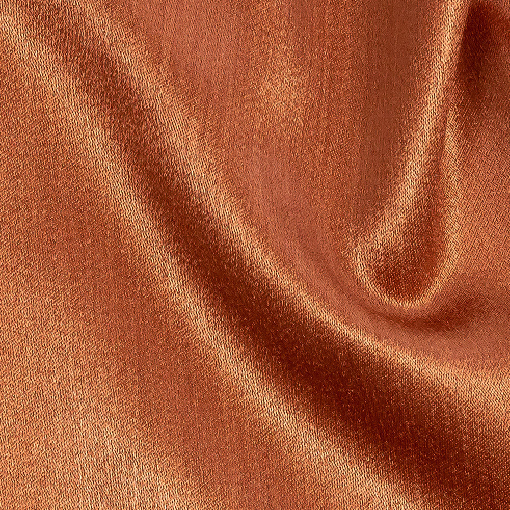 Home Decor Polyester Satin - Rust - British Imported Detail