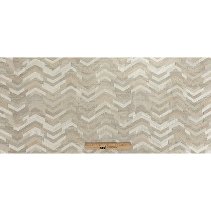 Polyester Jacquard - Linen Tactile Zig Zags - British Imported Full