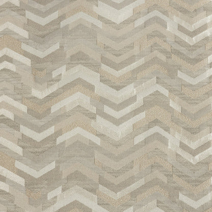 Polyester Jacquard - Linen Tactile Zig Zags - British Imported