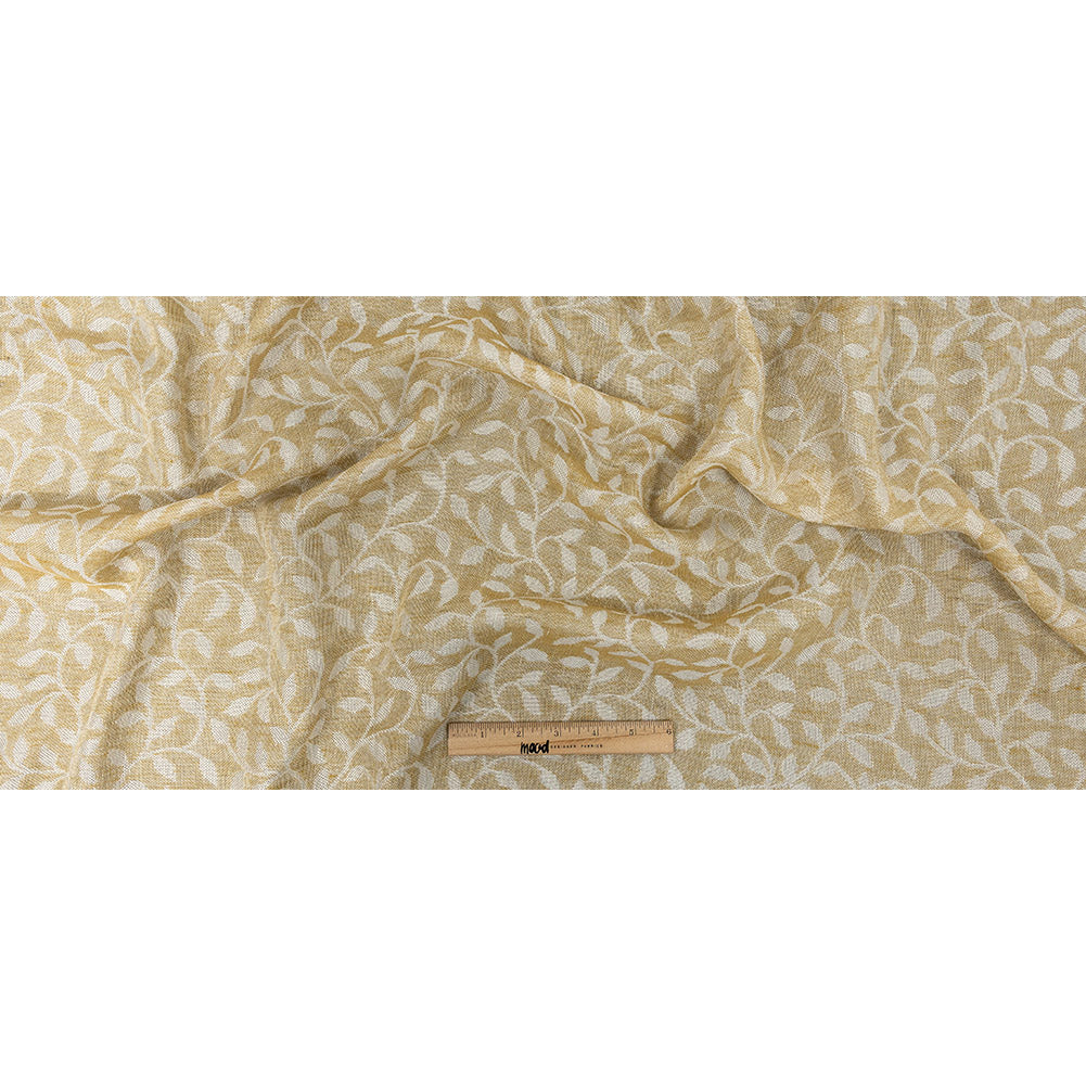 Drapery Jacquard Double Wide 118" - Ochre Foliage - British Imported Full