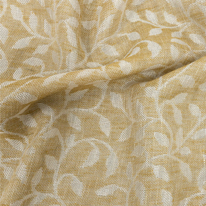 Drapery Jacquard Double Wide 118" - Ochre Foliage - British Imported