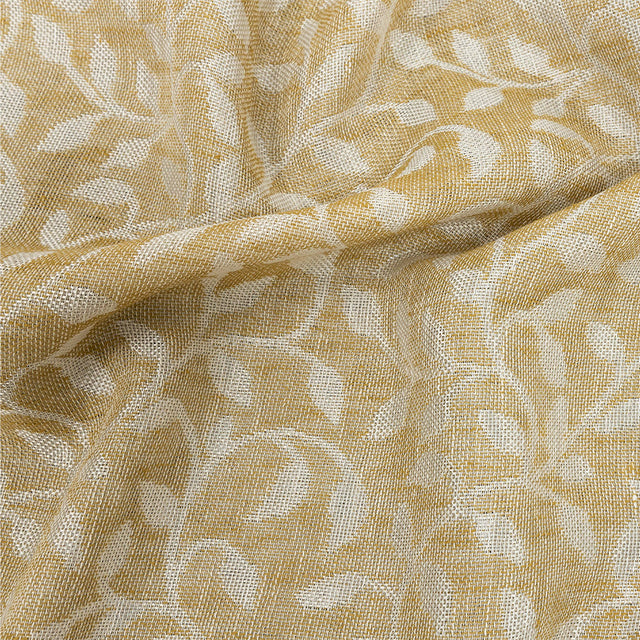 Drapery Jacquard Double Wide 118" - Ochre Foliage - British Imported