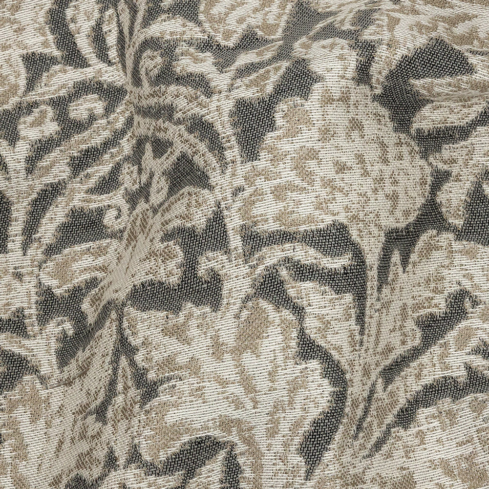 Drapery Jacquard - Silver Dense Floral - British Imported Detail